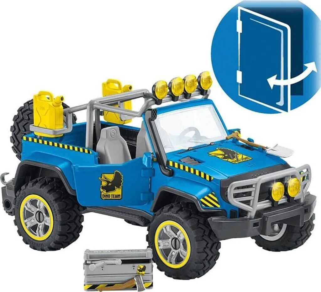 SCHLEICH 41464 VEHICULE TOUT TERRAIN AVEC AVANT POSTE POUR LES DINOSAURES NEUF