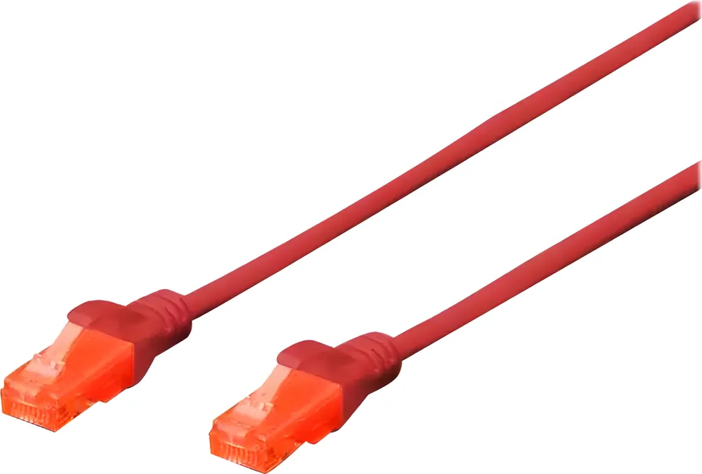 DIGITUS Patchkabel Cat6 U/UTP 2xRJ45 1.0m rot LSZH
