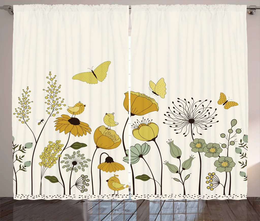Tenda Rustica Farfalle Vintage ABAKUHAUS 280x175 cm
