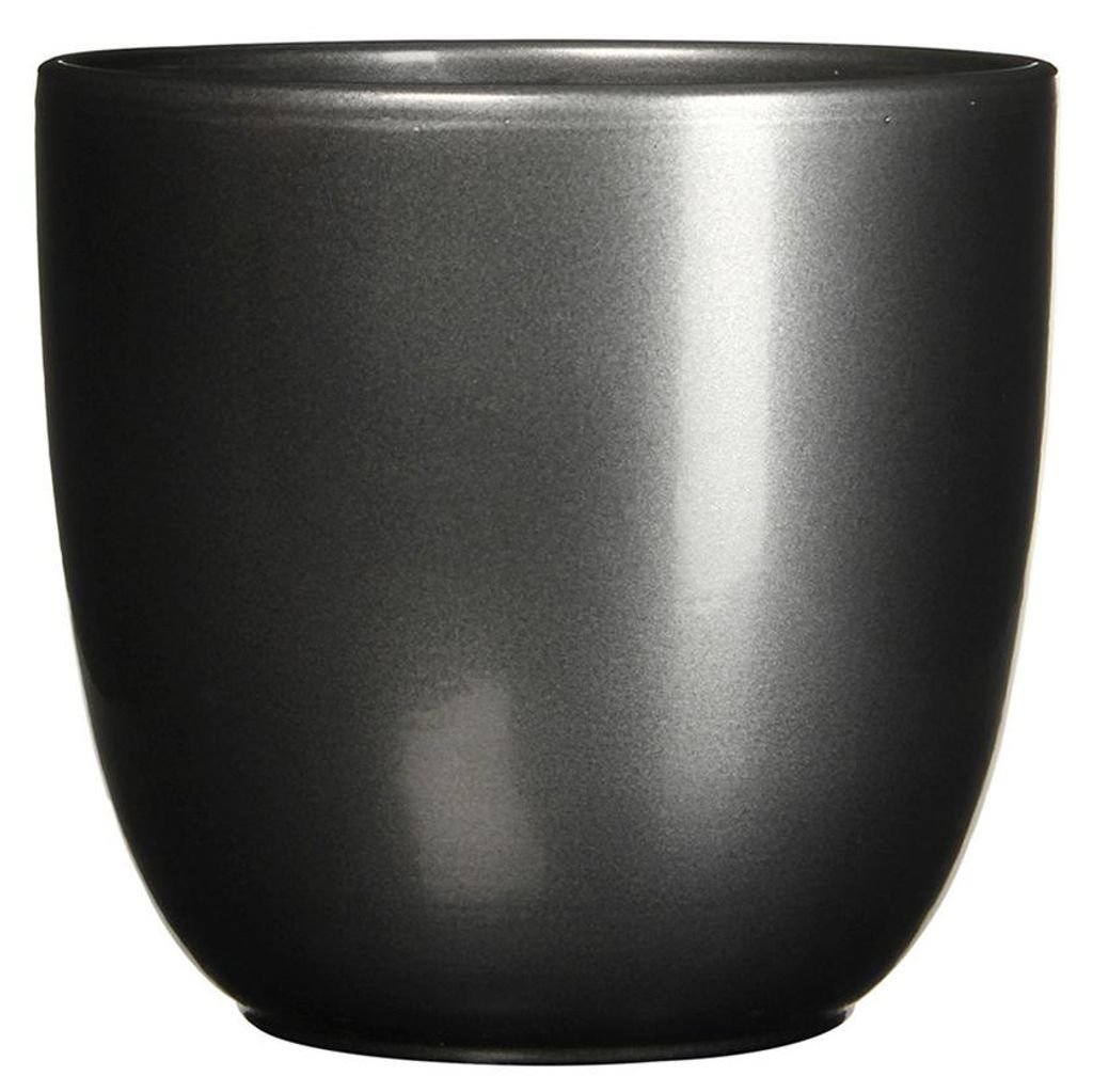 Mica Decorations Blumentopf - grau - Keramik - 17 x 16 cm
