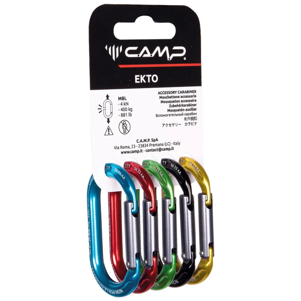 CAMP RACK PACK EKTO Set 5 pcs légers et colorés pour rack d'escalade