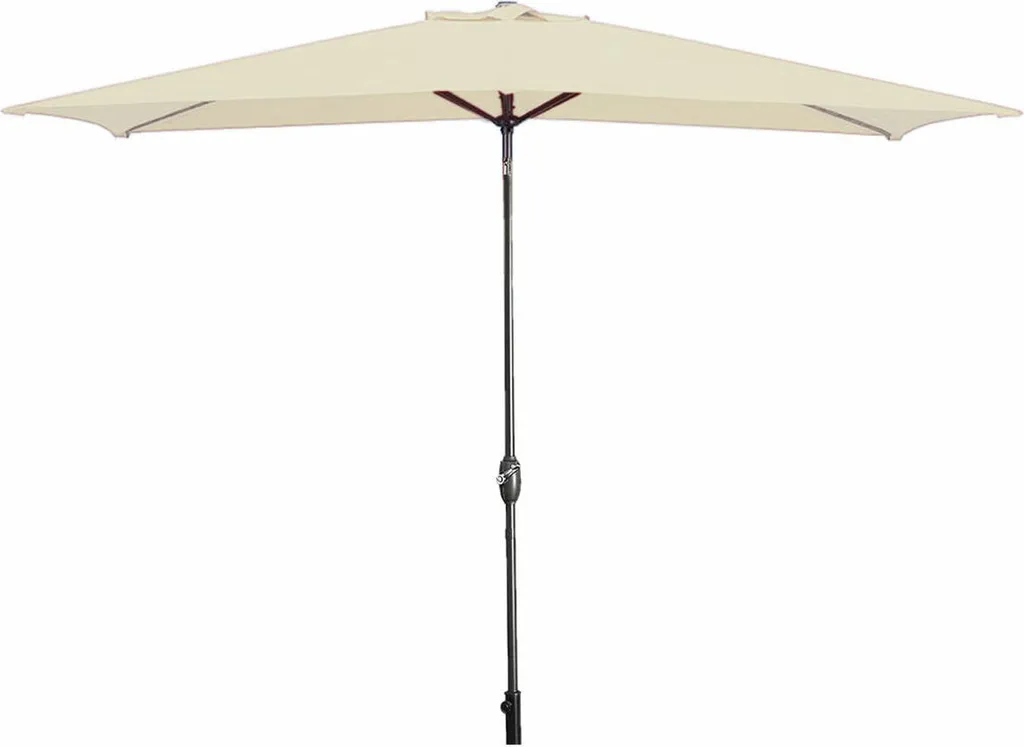 Grande ombre sur la terrasse avec ce parasol rectangulaire 2x3m beige 10493