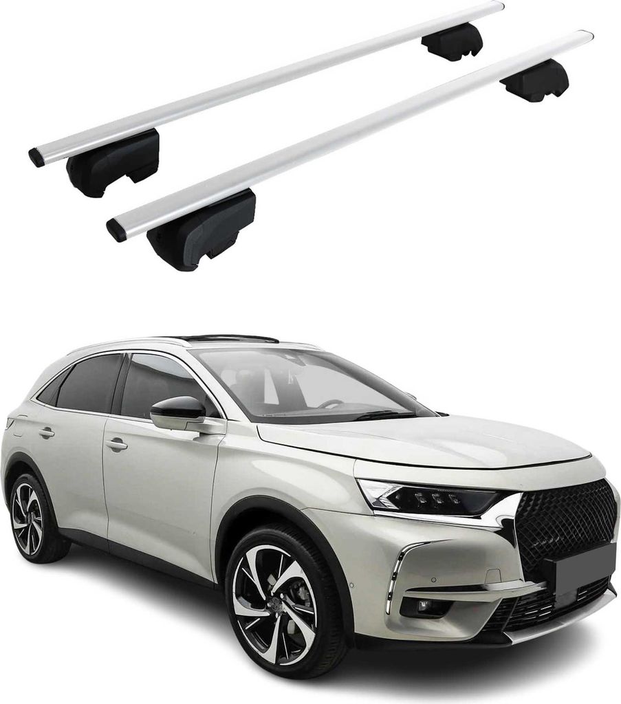 Dachträger Gepäckträger für Citroen DS7 E-Tense 2020-2025 ABE Alu Silber 2x