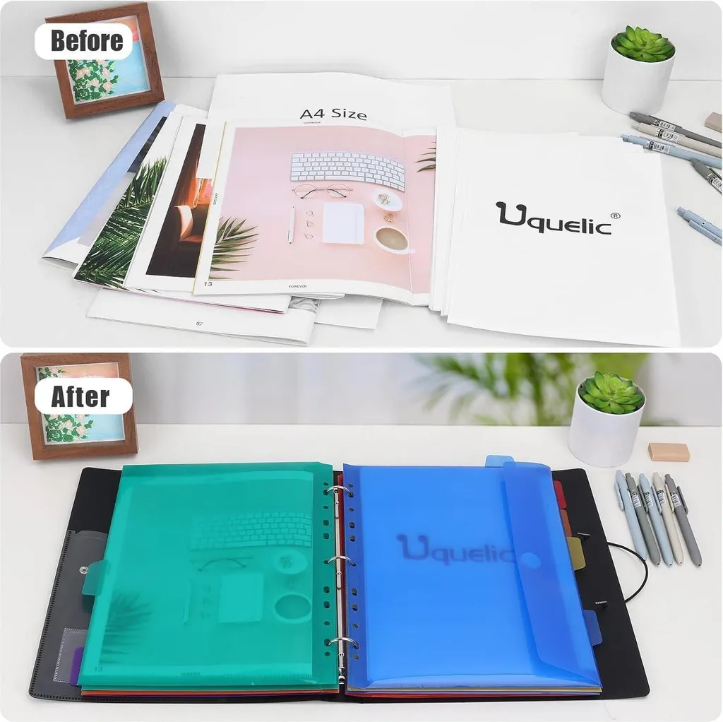 Trieur de Documents A4 Extensible 24 Compartiments - Pack de 2 Noir Chic - 5