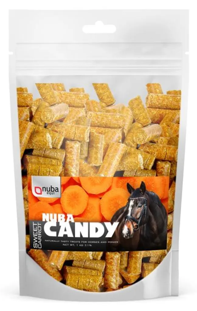 Friandises éducation cheval goût carotte Nuba Candy - Format pratique 1kg