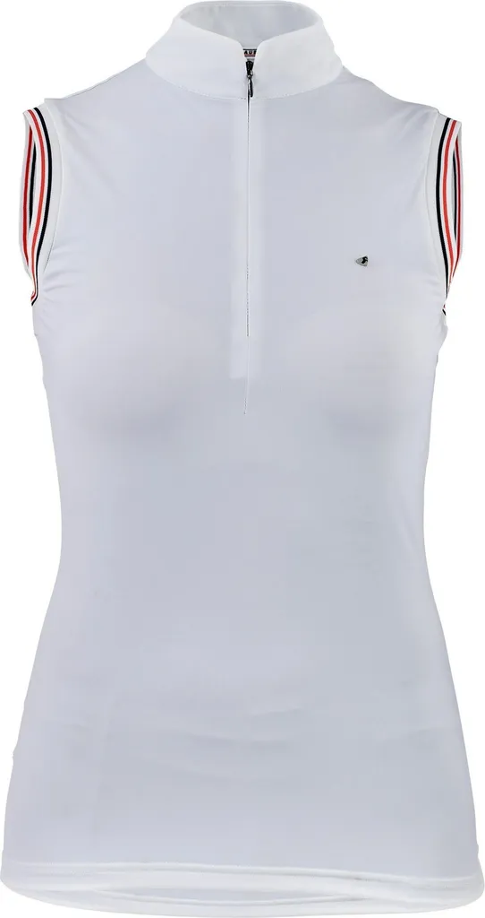 Chemise d'équitation sans manches pour fille Aubrion Arcaster Blanche 128