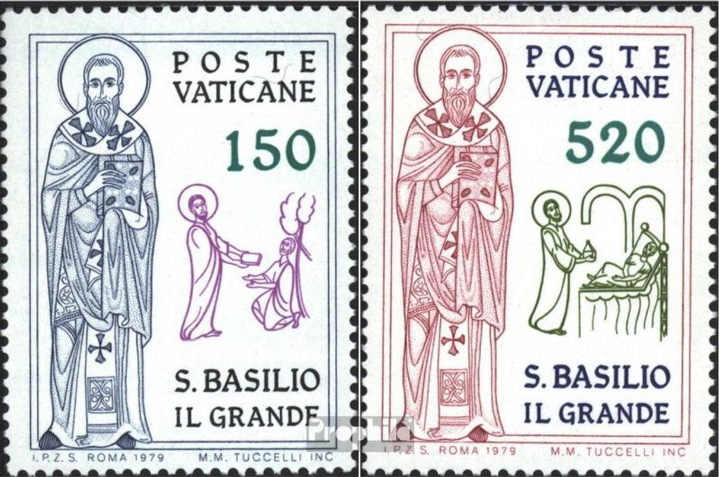 Briefmarken Vatikanstadt 1979 Mi 743-744 (kompl.Ausg.) FDC Basilius d. Groáe