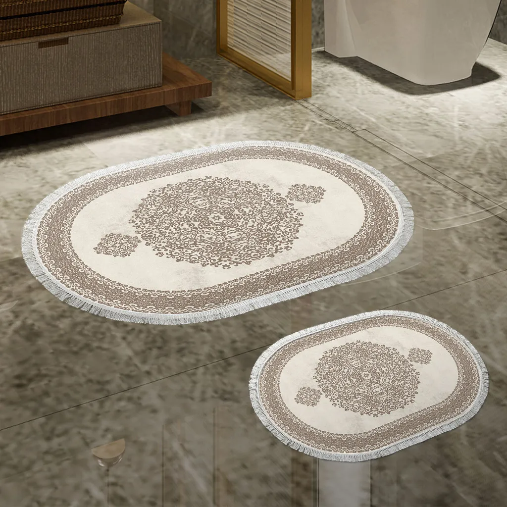 Tapis de bain Nixie 850 gr/m² Marron : moelleux et séchage ultra rapide