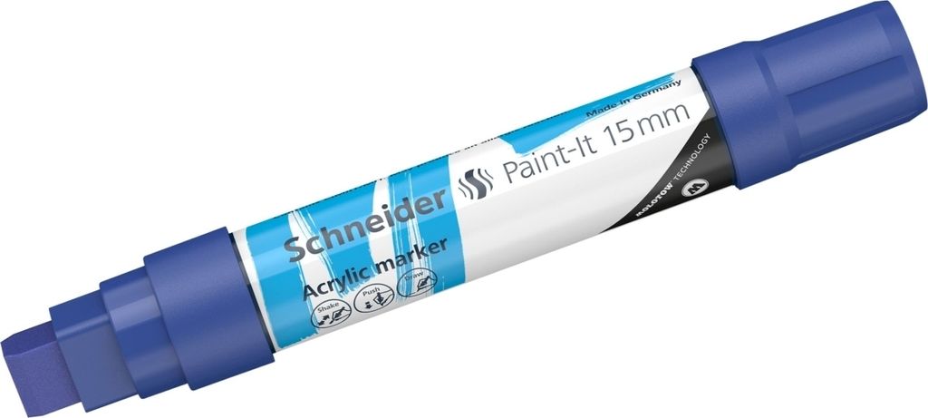 Acrylmarker Paint-It 330 15mm blau Packung mit 5 Stück
