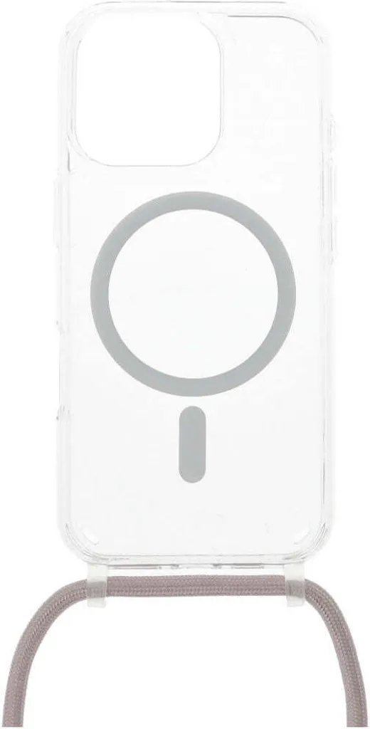 Coque Cordon iPhone 16 Pro MagSafe Coque de Protection Souple Rose et Claire