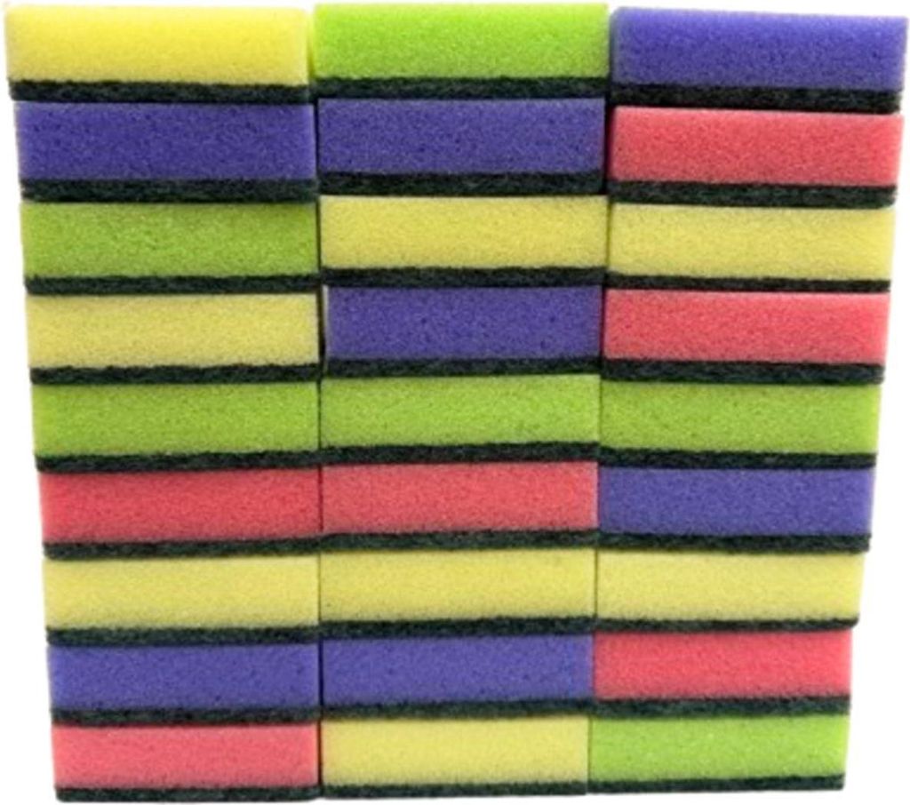 112er Set Küchenschwamm | Topfschwamm Bunt | Sito Putzschwamm - Scheuerschwamm | Topfreiniger 83x52x28mm | Spülschwamm | Reinigungsschwamm