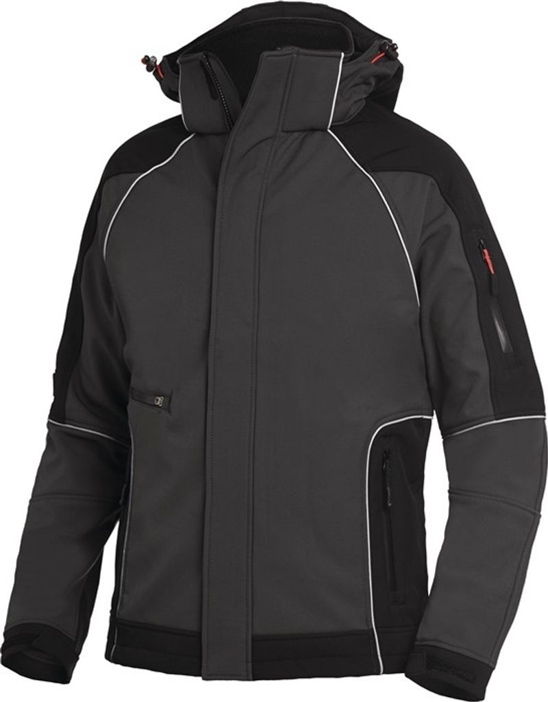 FHB Softshell-Jacke Walter Größe L anthrazit-schwarz 96% Produktbild 