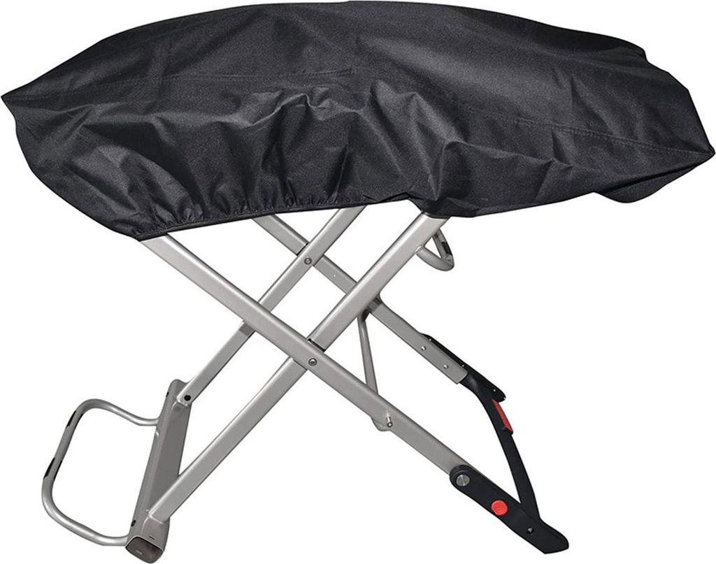 Grillabdeckung für tragbaren Reise-Gasgrill, wasserdichtes Oxford-Gewebe und Grillabdeckung mit verstellbarem Saum, 100 x 47 x 25 cm, schwarz