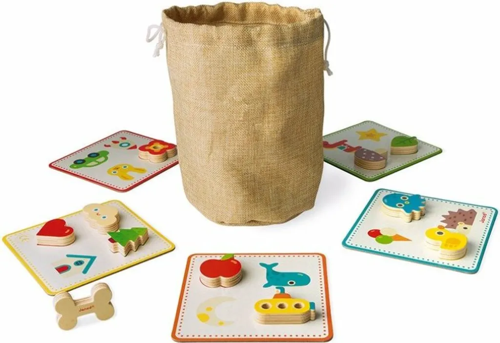 Jeu Tactile Janod Pexeso en Bois avec Textures Variées pour Apprendre