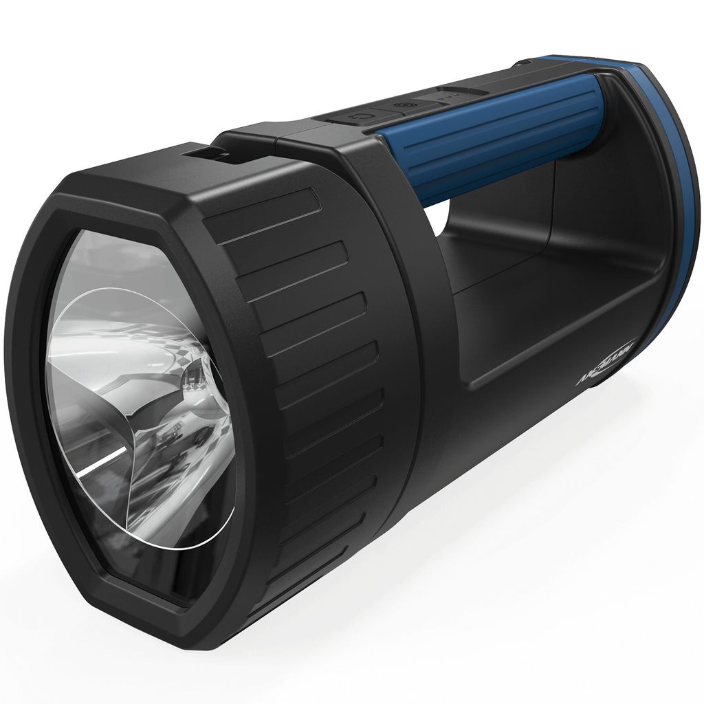 Ansmann Akkuhandscheinwerfer 20W Halogen 4LED Leucht W.1500 m Lampe Taschenlampe 