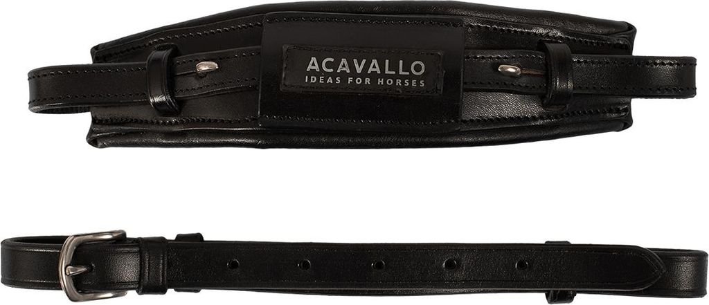 Acavallo Leder-Nasenriemen für Hackamore, Größe:onesize, Farbe:schwarz