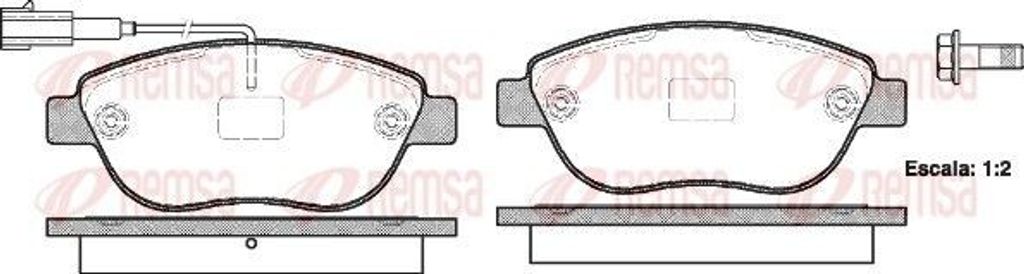 REMSA Bremsbeläge Satz Vorne Bremsklötze für OPEL COMBO Kasten/Kombi (X12) 0859.11