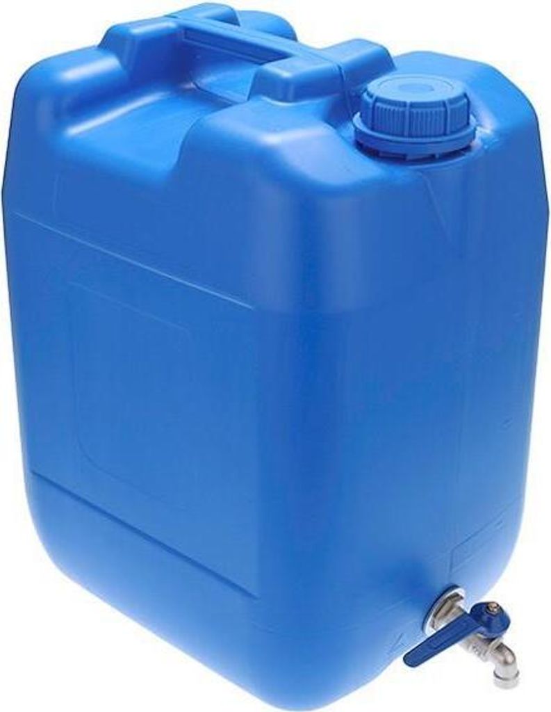 20L Vodní Kanistr s Kovovým Kohoutem, Modrý Obrázek produktu 