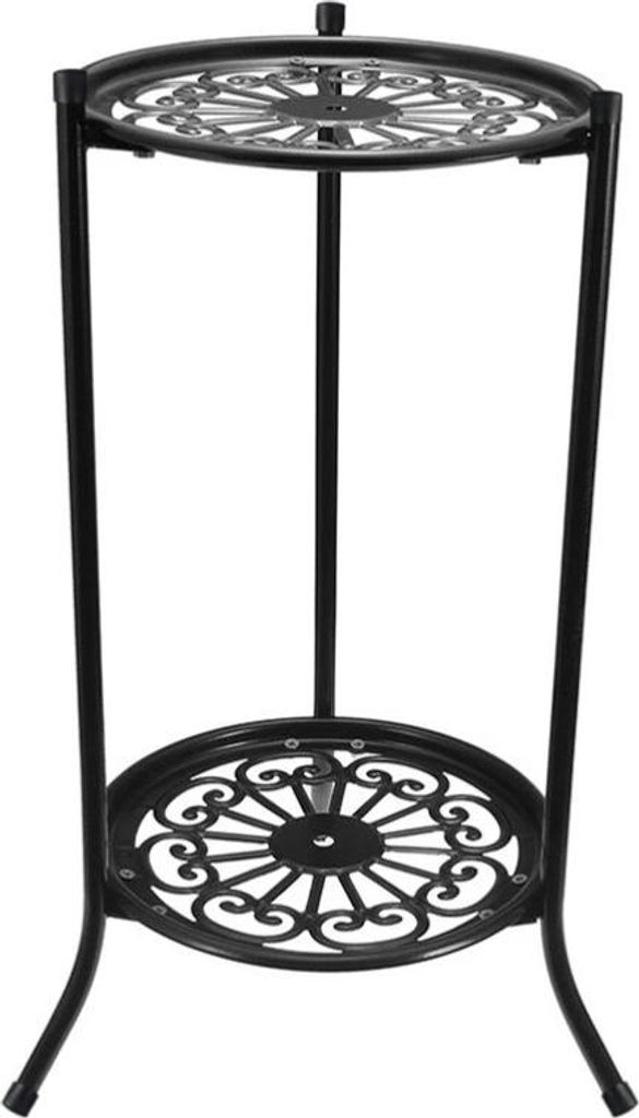 Heavy Duty Iron Potted Plant Stand Double Layer Metal Flower Pot Rack für Indoor Outdoor Plants