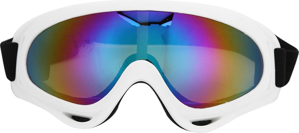 PC Winddichte Skigläser Motorrad Unisex Outdoor Sport Radsportbrille für Erwachsene Kinderwhite Rahmenfarbe Objektiv