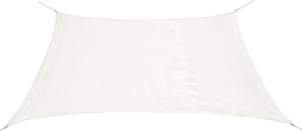 Tenda Ombreggiante HDPE 3.6x3.6 m Bianca Quadrata - The Living Store