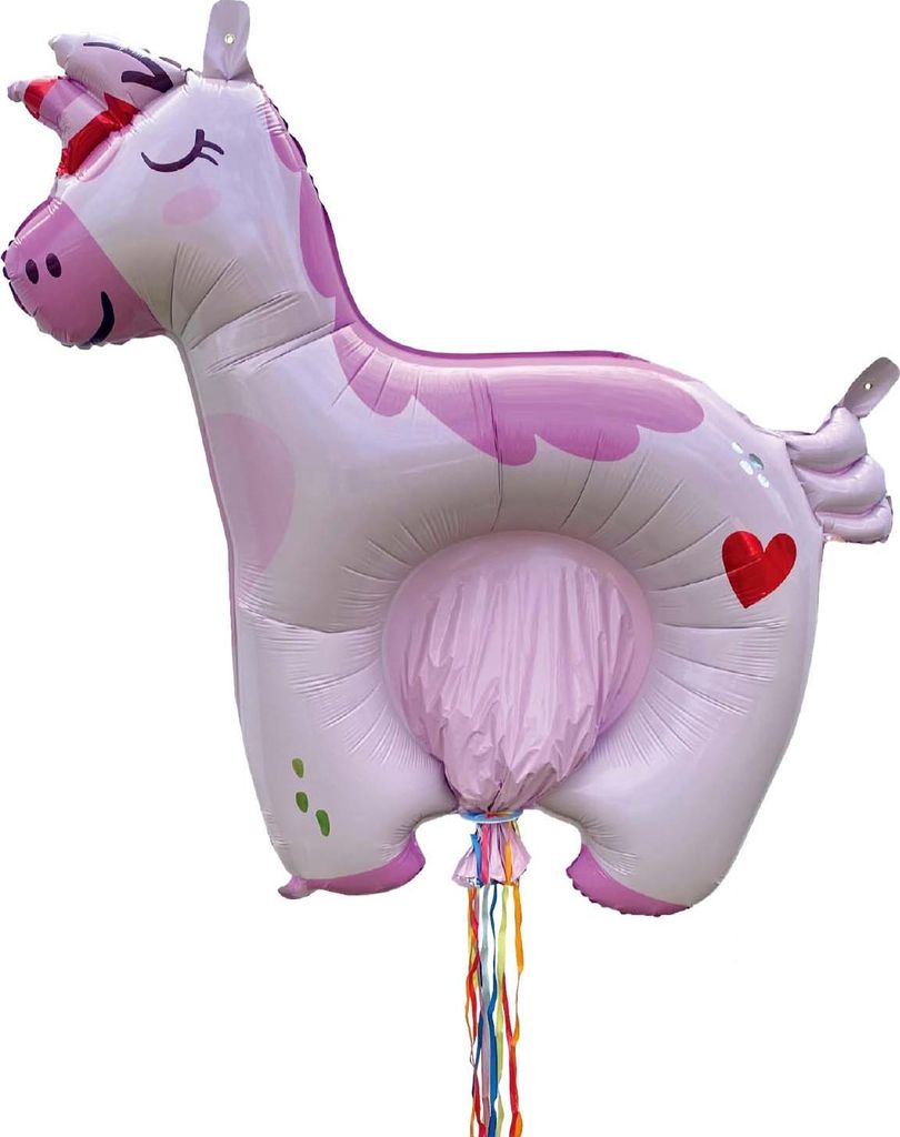 Party Factory Zieh-Pinata Einhorn aufblasbar Luft Folie Produktbild 