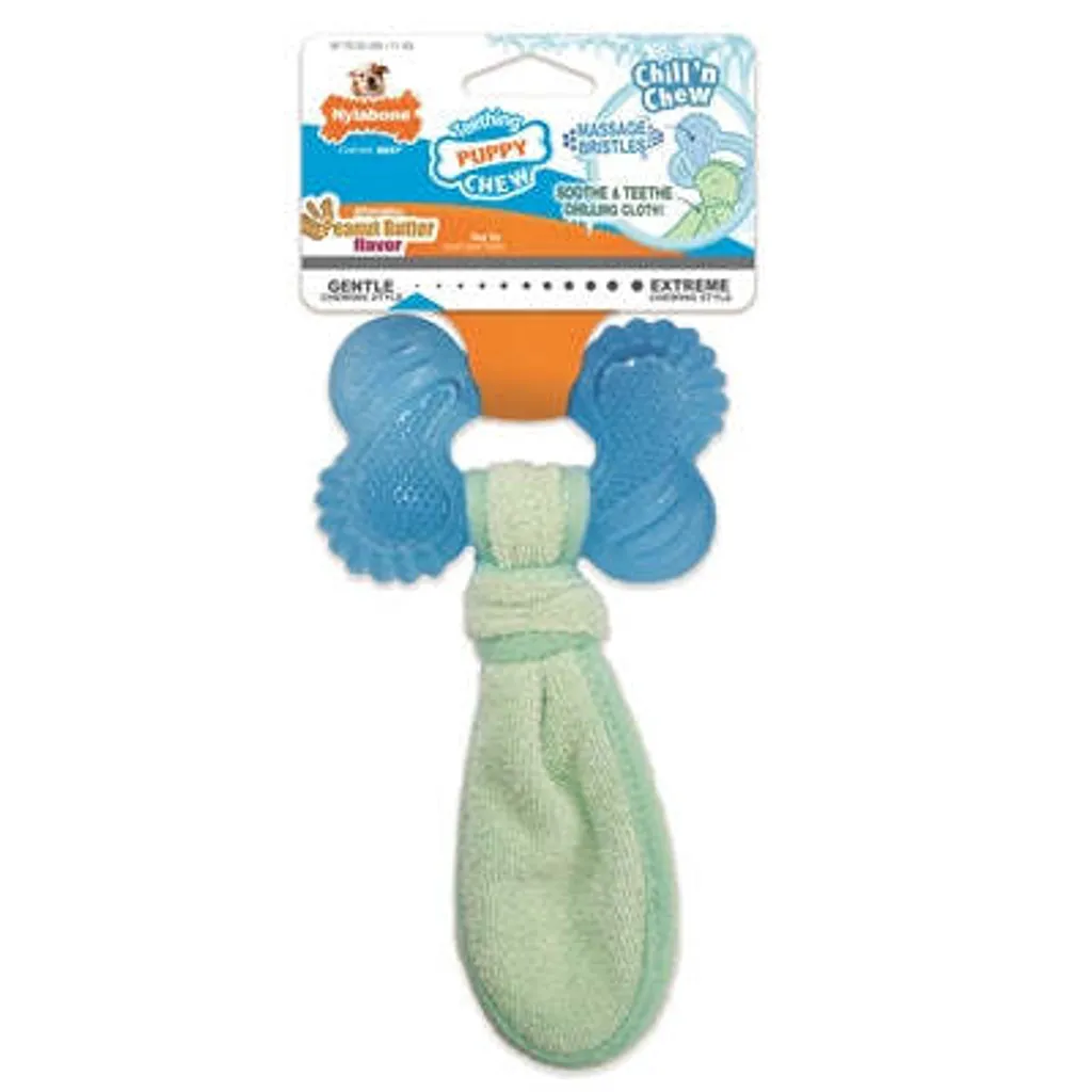 Nylabone Chiot Congélateur Jouet de Dentition Goût Cacahuète pour Chien