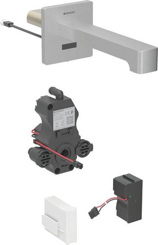 Geberit Brenta Waschtischarmatur, Ausladung 170mm, ohne Mischer, Netzbetrieb, für UP-Funktionsbox, 116.271.SN.1