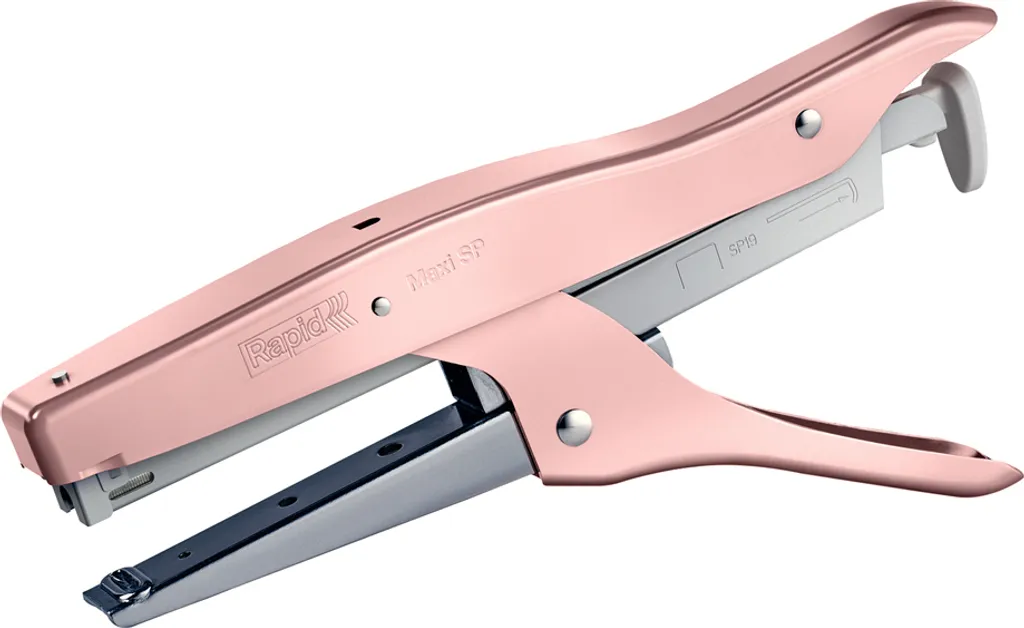 Agrafeuse à pince Rapid Maxi SP or rose, accessoire de bureau métallique