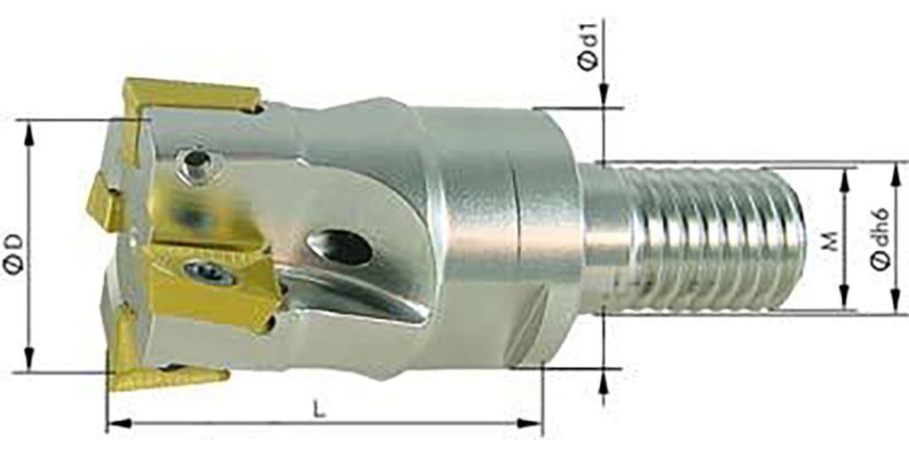 Einschraubfr. 90G. m.IK. 16,0mm Z 2 f.APKT10