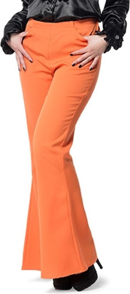 L320026A-42 orange Damen Schlaghose Discohose Hippiehose Gr.42