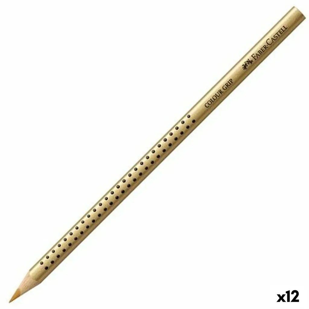 Faber-Castell 112481 Colour GRIP Oro: 12 Matite Ergonomiche per Bambini