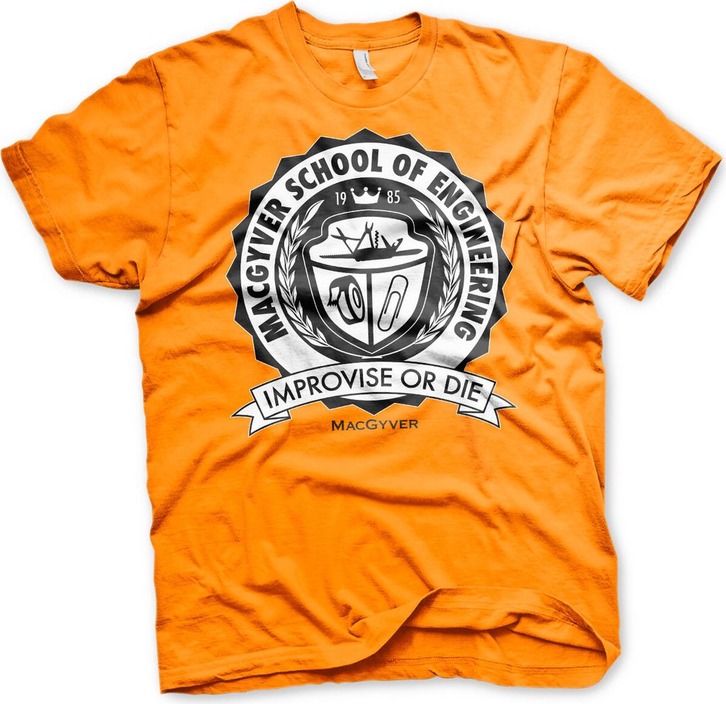 Macgyver School Of Engineering T-Shirt - Medium - Orange