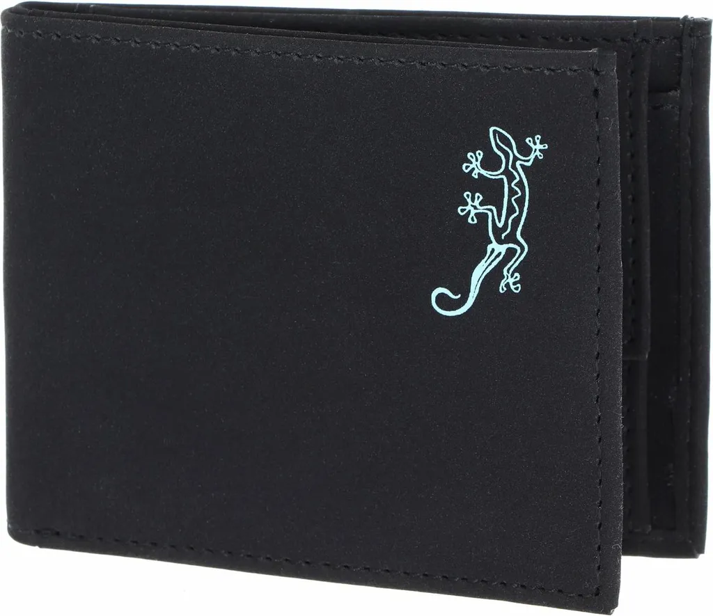 Oxmox Portafoglio New Cryptan RFID, Protezione Dati, Compatto E Pratico, Colore Nero/Azzurro, Unisex