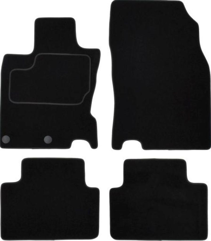 CUSTOPOL Fußmatten Set Autoteppiche für NISSAN Qashqai II (J11, J11) Vorne+Hinten