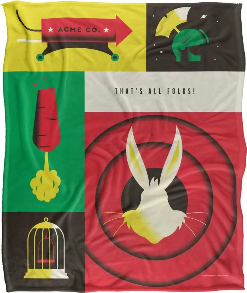 Couverture Looney Tunes Thats All Folks TV18877 Douce et Très Colorée