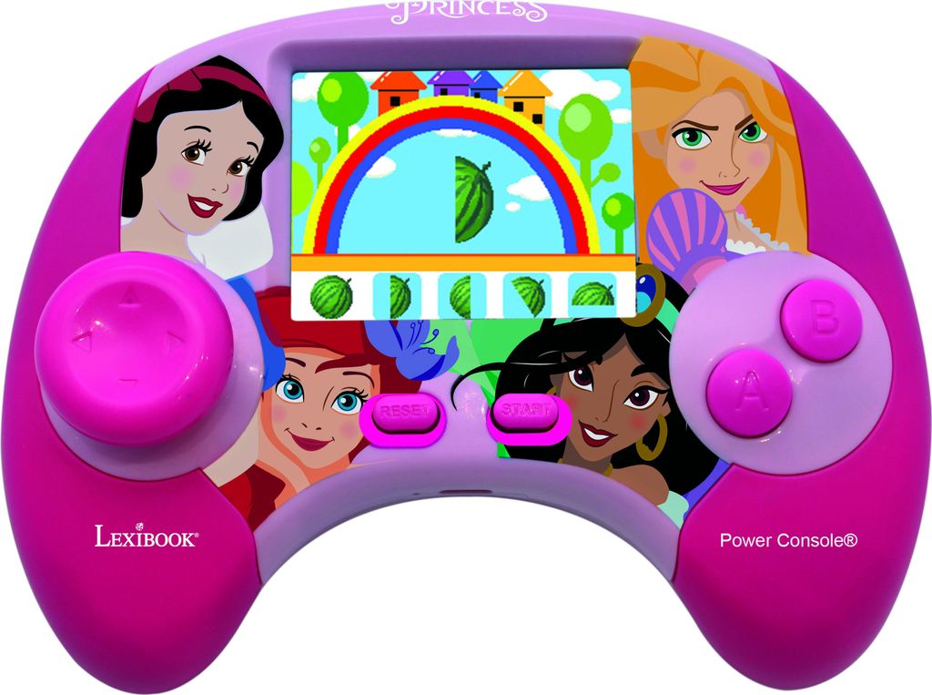 LEXIBOOK – Zweisprachige Lernkonsole Französisch/Englisch – Disney-Prinzessinnen mit 2,8-Zoll-LCD-Bildschirm – Pink – JCG100DPi1