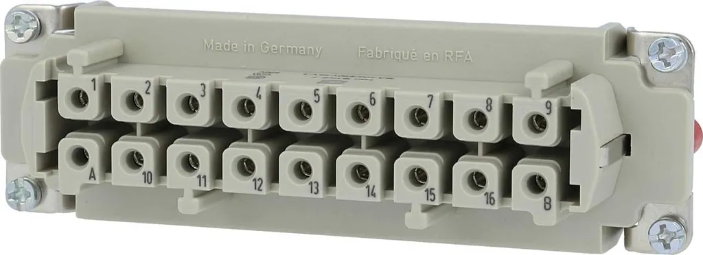 Insert femelle HARTING Han 16HvE pour câblage d'armoire