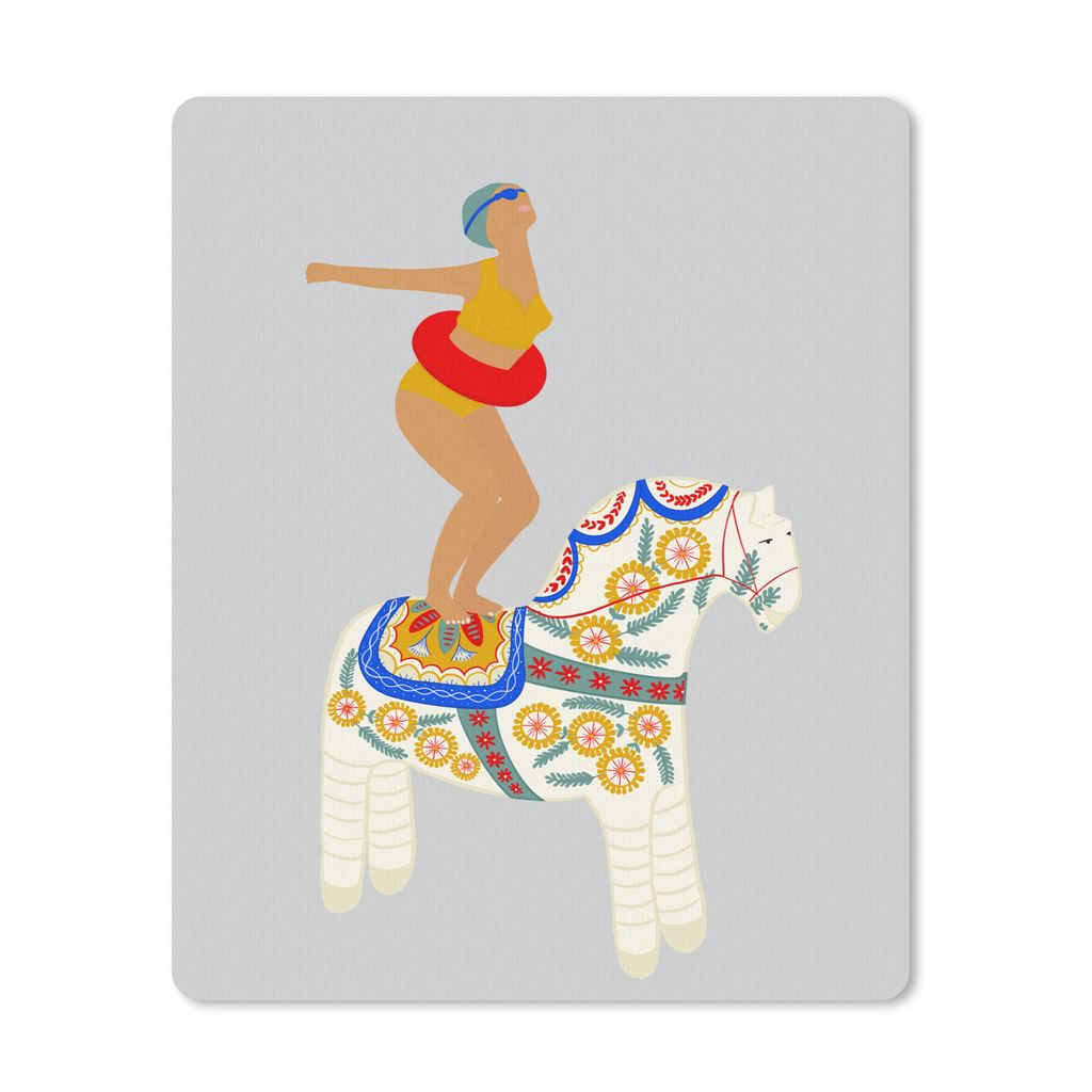 MuchoWow Mauspad Mousepad Vintage - Pony - Abstrakt 30x40 cm - Mousepads - Maus Mat - Pad - Mausunterlage - Mausmatten