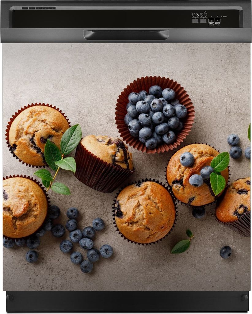 Aufkleber sticker 60x60 cm Dekorative folie Spülmaschine - Blaubeere Muffins