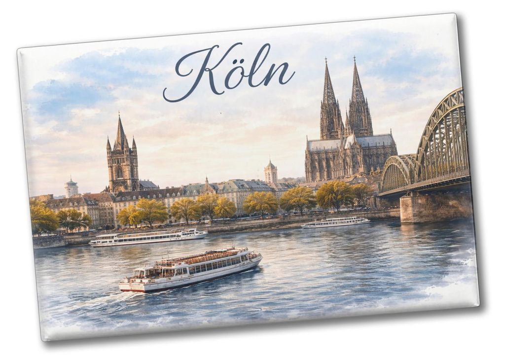 Köln Skyline Dom Rhein Souvenir Souvenir Magnet Architektur