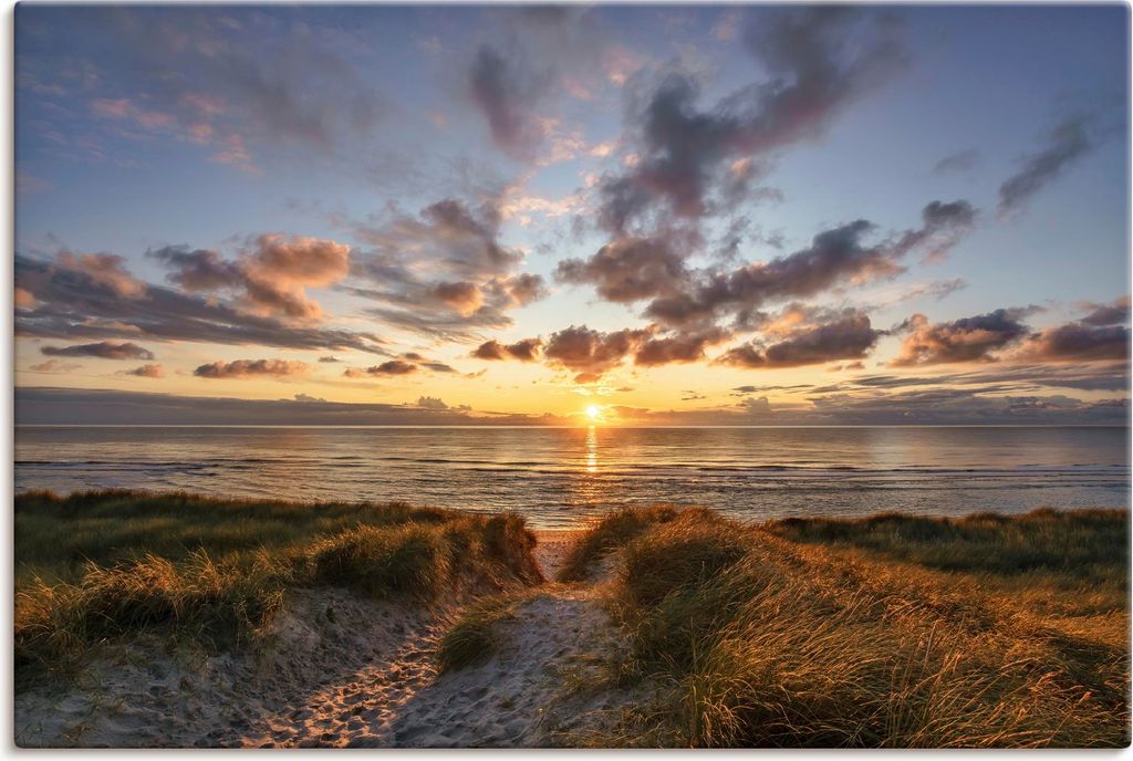 ARTland Leinwandbild Sonnenuntergang auf Sylt Größe: 120x80 cm