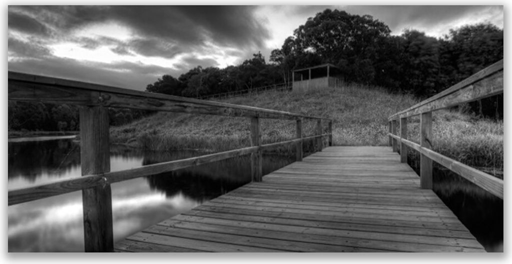 Tulup Leinwand-Bilder 120x60 Wandbild Canvas Kunstdruck Brücke See Architektur