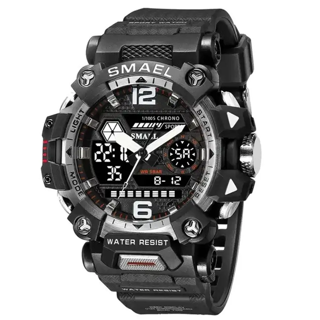 Montre SMAEL GR-29430 Antichoc - Ne Craignez Plus les Rayures Noir