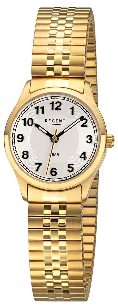 Regent BA-886 Damenuhr mit Zugband Goldfarben