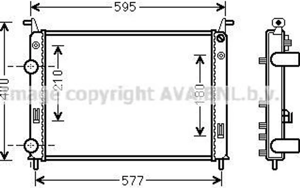 Radiateur Aluminium AVA FT2370 Haute Performance OE 46826678 Fiat