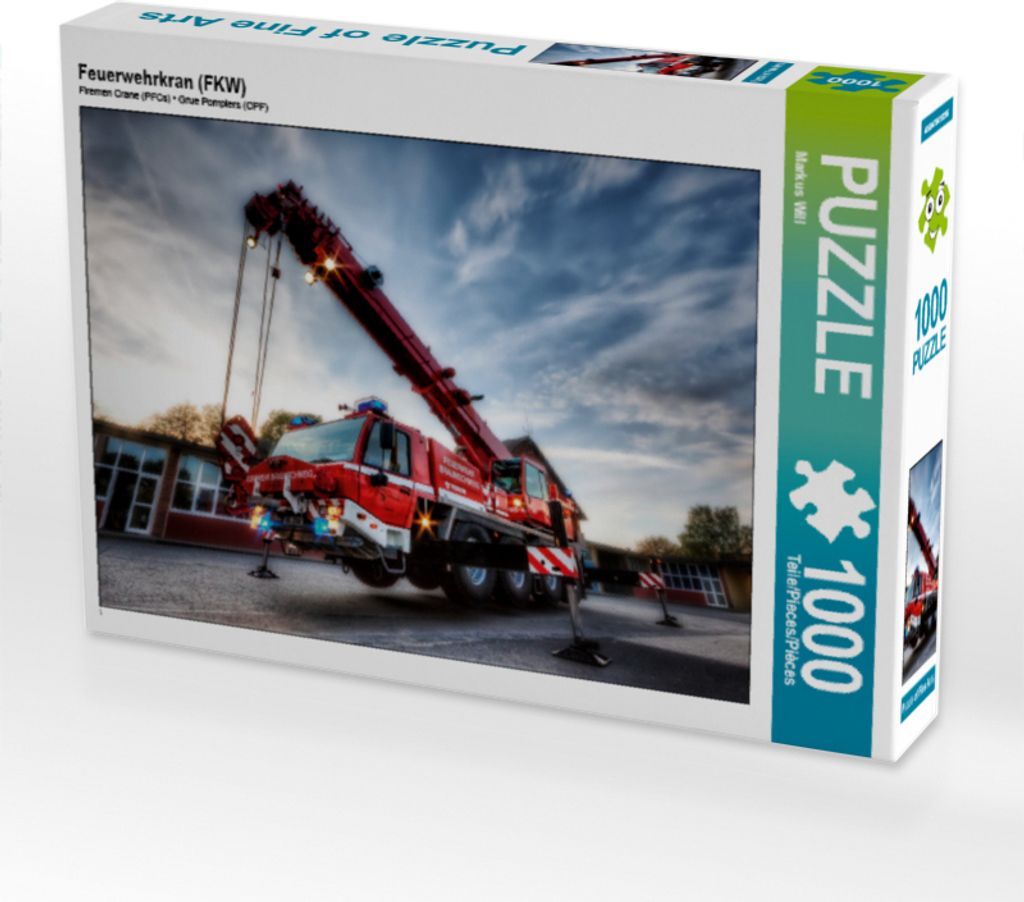 Calvendo Feuerwehrkran (FKW) 1000 Teile Puzzle quer 640x480mm, Will Markus; 7424219