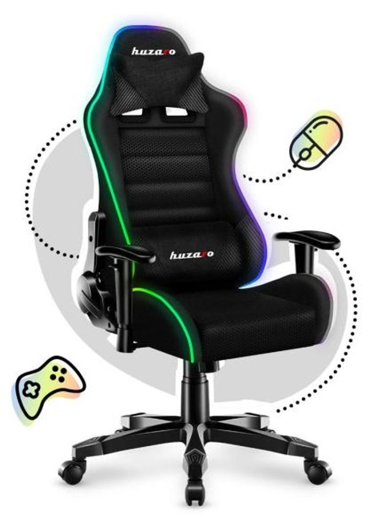 Silla giratoria Huzaro Ranger 6.0 RGB, con malla, color Imagen del producto 