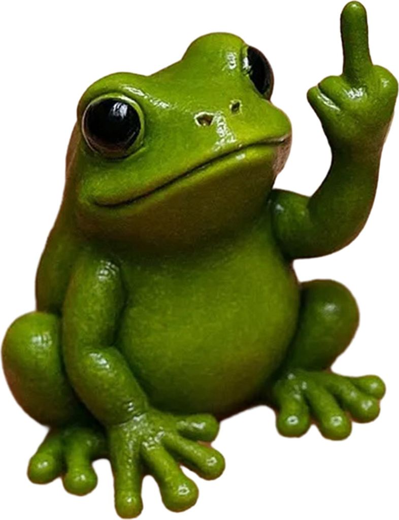 Mittelfinger-Tierornament, Statue aus Kunstharz, realistisches Design, lustige und humorvolle Heimdekoration