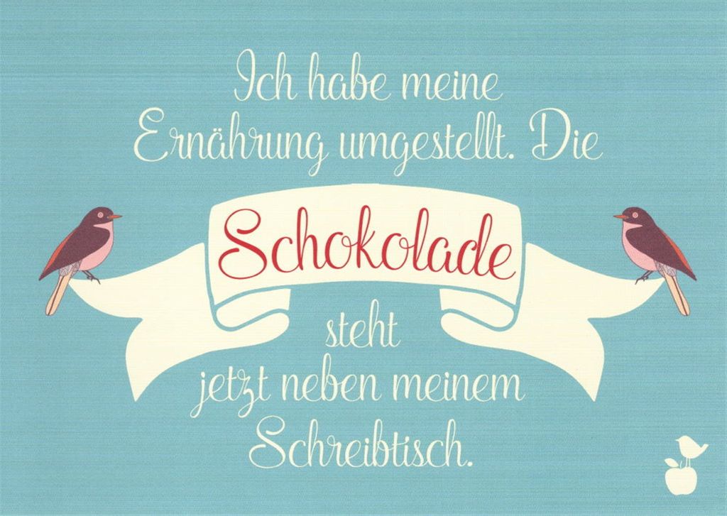 Postkarte MainSpatzen "Ich habe meine Ernährung umgestellt. Die ..."